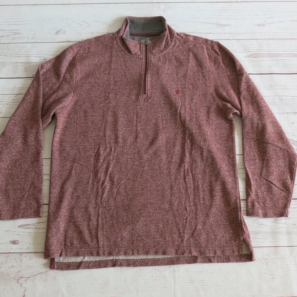 Izod Saltwater Relaxed Classics Half Zip Long Sleeve Sweatshirt - Size Large - Picture 1 of 8